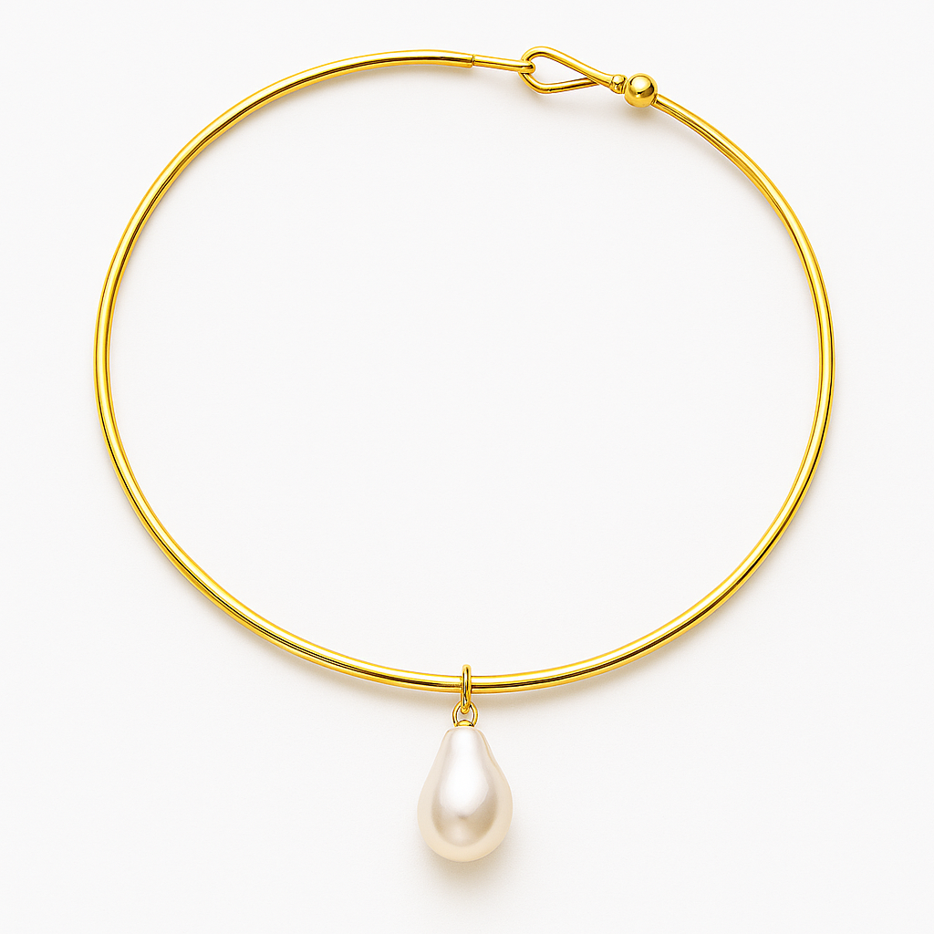 PVD Coated Real Gold Plated 18K Geometric Round 304 Stainless Steel Casual Lady Queen Waterproof Non Tarnish S Hook Clasp Fish Closure Choker