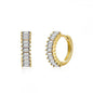 1 Pair Luxurious Classic Style Pentagram Circle Plating Inlay Copper Zircon 18k Gold Plated Earrings