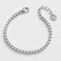 16K White Gold PVD-Coated Heart Bracelet & Necklace – 304 Stainless Steel, Modern, Simple, Waterproof, Non-Tarnish