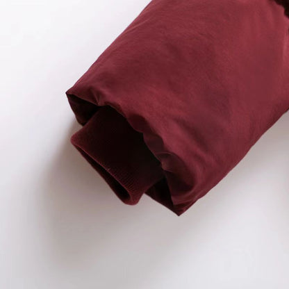 Women's Casual Solid Color Zipper Coat Cotton Clothes