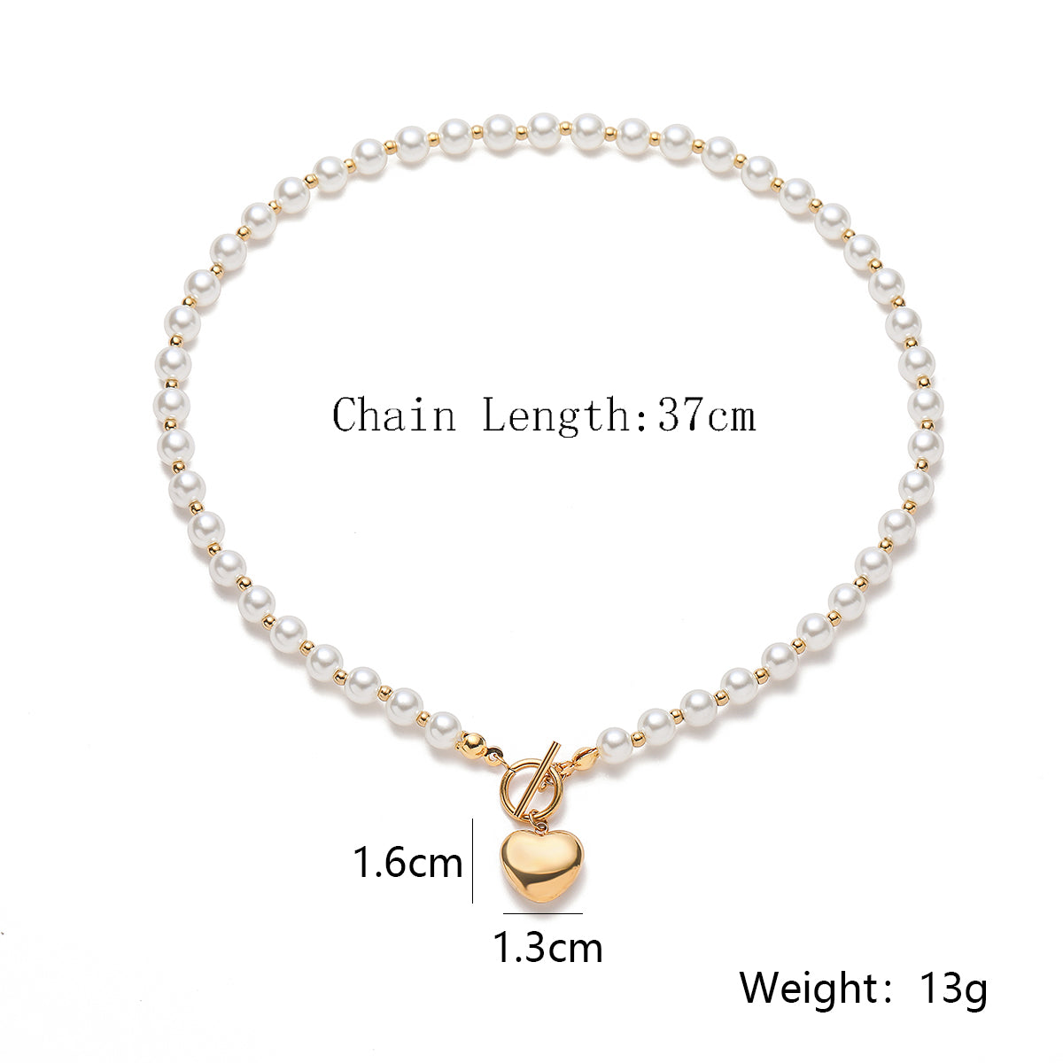 PVD Coated Heart Shape 304 Stainless Steel Simple Style Commute Waterproof Non Tarnish 304 Stainless Steel Pendant Necklace