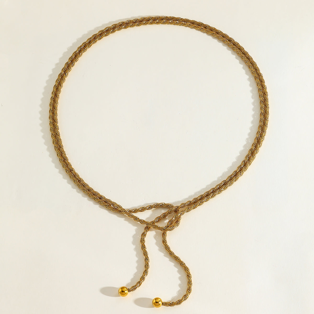 PVD Coated Real Gold Plated 16K White Plating Solid Color 304 Stainless Steel Casual Modern Style Waterproof Non Tarnish Necklace