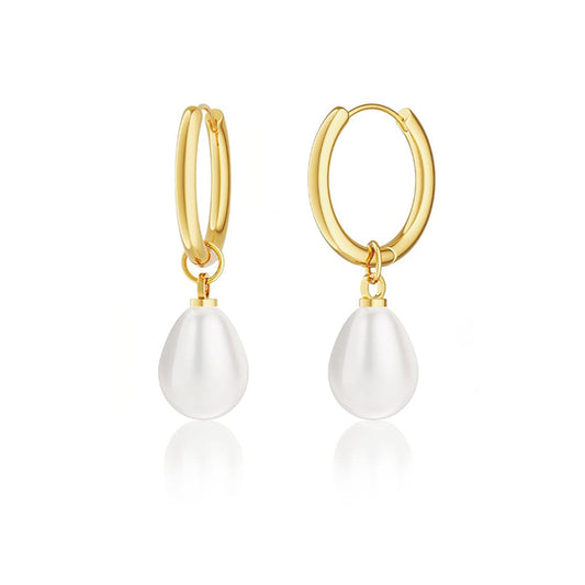 PVD Coated Real Gold Plated 18K Gold Geometric 304 Stainless Steel Elegant Modern Style Waterproof Non Tarnish Drop Earrings