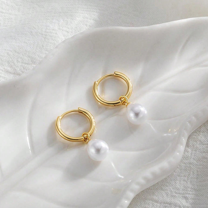 PVD Coated Real Gold Plated 18K Gold Geometric 304 Stainless Steel Elegant Modern Style Waterproof Non Tarnish Drop Earrings