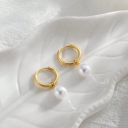 PVD Coated Real Gold Plated 18K Gold Geometric 304 Stainless Steel Elegant Modern Style Waterproof Non Tarnish Drop Earrings