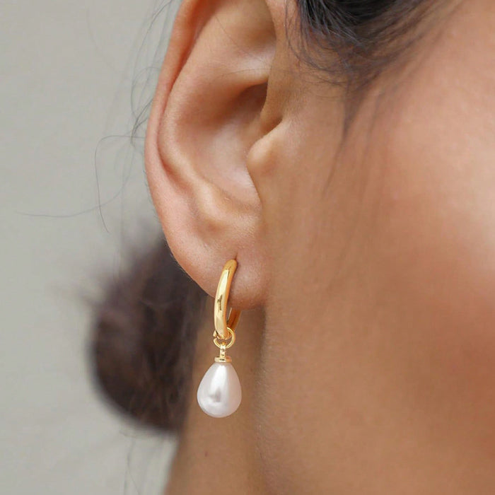PVD Coated Real Gold Plated 18K Gold Geometric 304 Stainless Steel Elegant Modern Style Waterproof Non Tarnish Drop Earrings