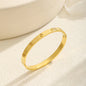 PVD Coated Real Gold Plated 18K Gold Cross Heart Shape Flower Titanium Steel Casual Elegant Waterproof Non Tarnish Titanium Steel Bangle