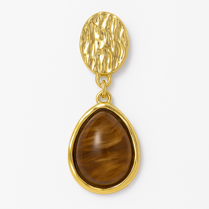 Maillard Amber Retro Hong Kong Style Earring Women's Light Luxury High-End Sense Niche Autumn And Winter Earrings New Earrings